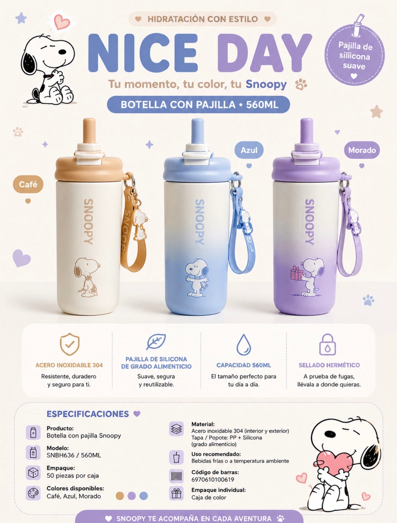 Vaso Térmico Snoopy 560 ml