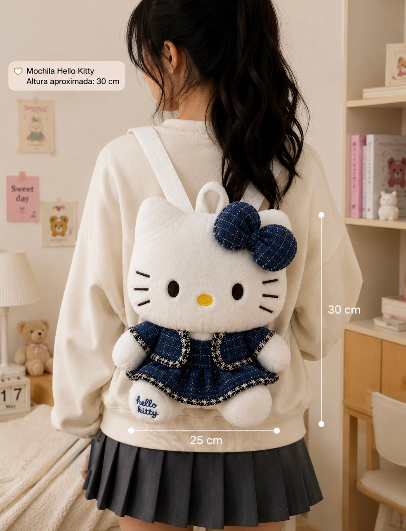 Mochila Peluche Hello Kitty Premium