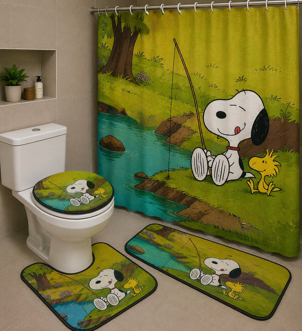 Set de Baño Snoopy Kawaii – 4 Piezas