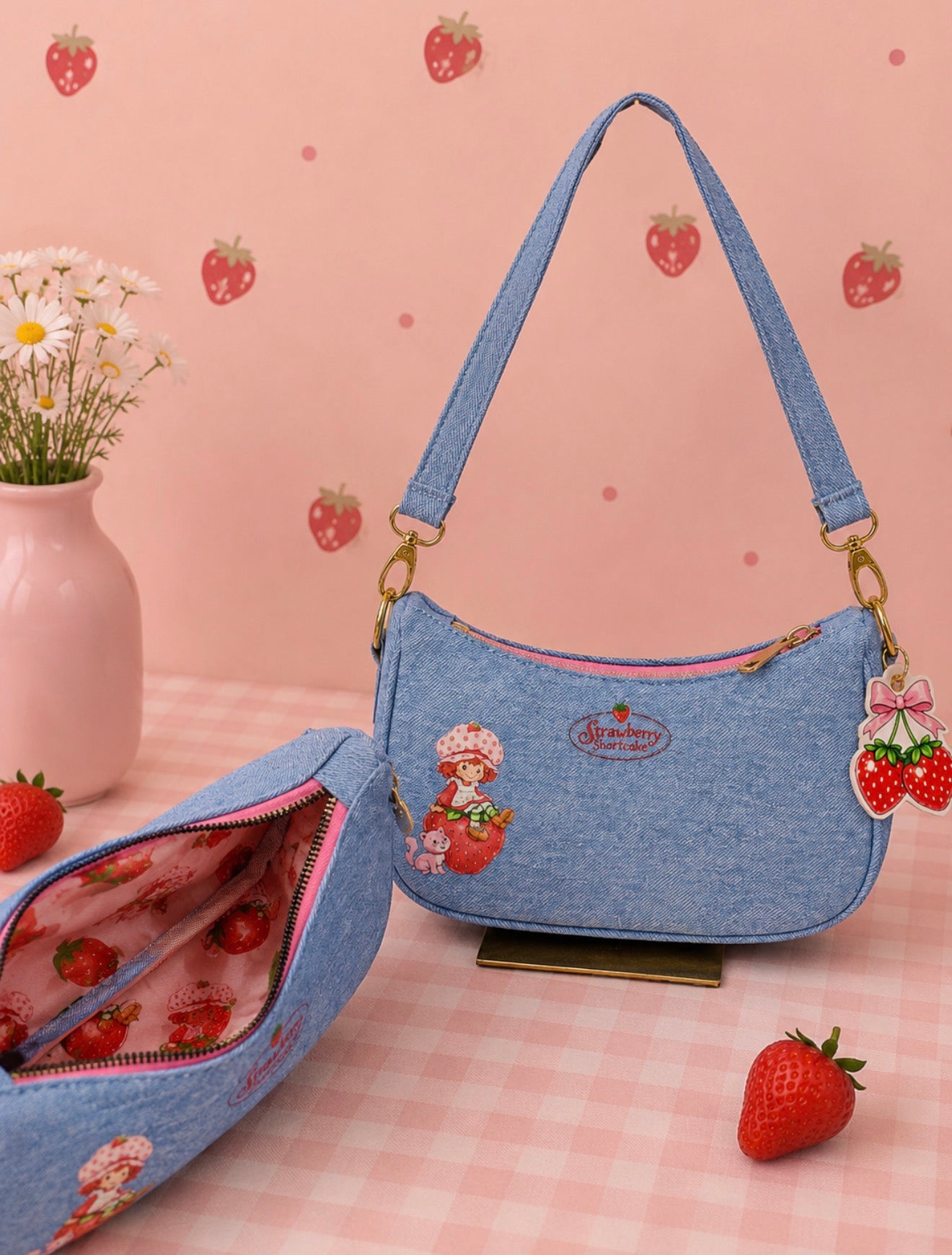 Bolso Baguette Rosita Fresita Denim