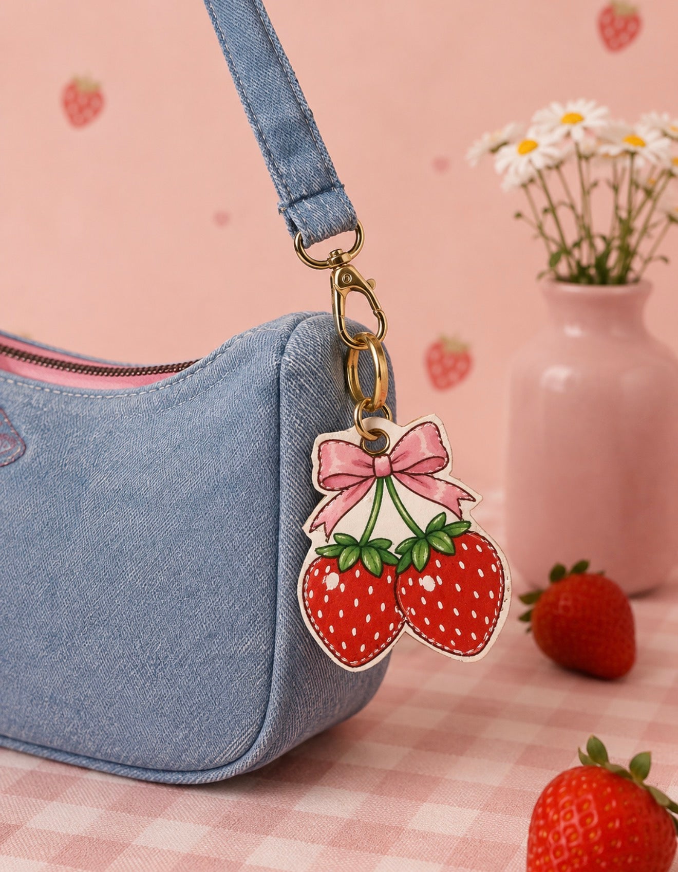Bolso Baguette Rosita Fresita Denim