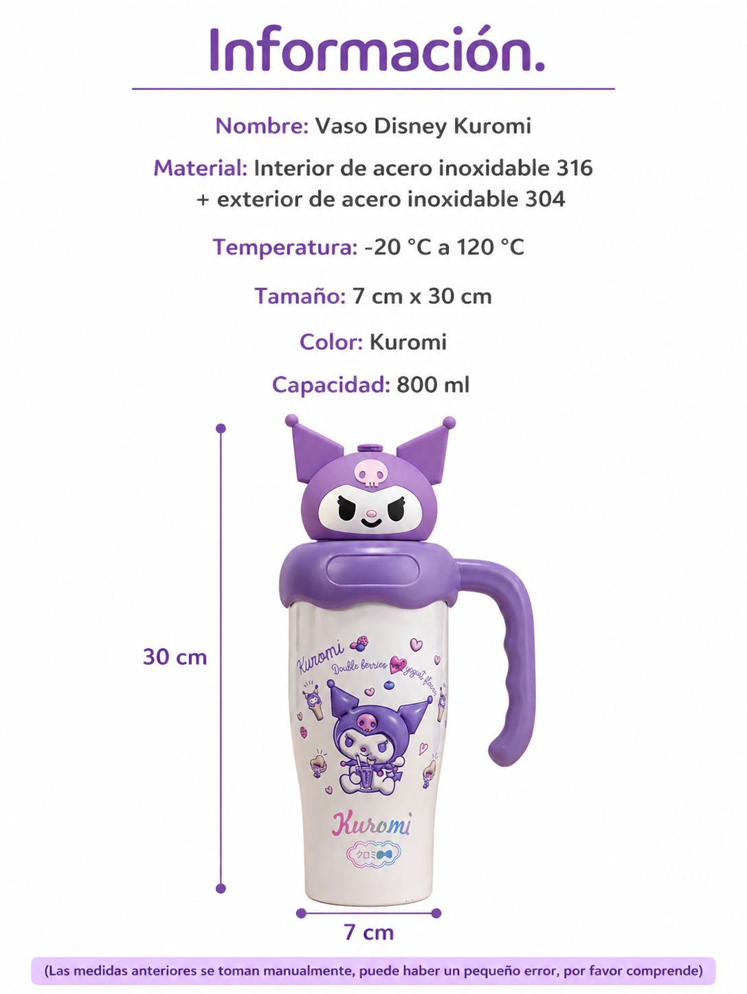 Vasos térmicos cute con personaje