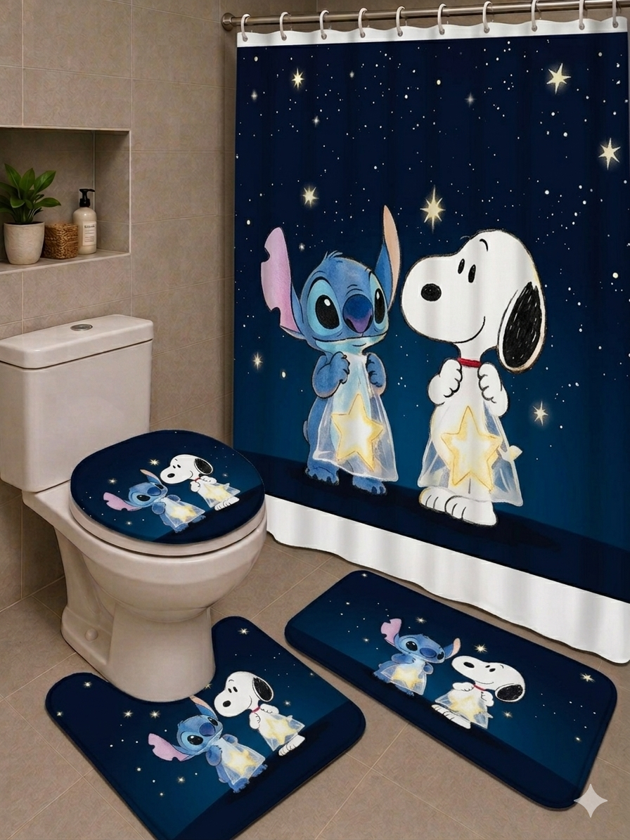 Set de Baño Snoopy Kawaii – 4 Piezas