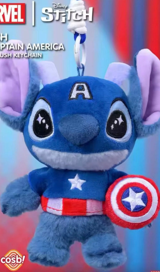 ✨ Llaveros de peluche Stitch x Marvel 🦸‍♂️💙