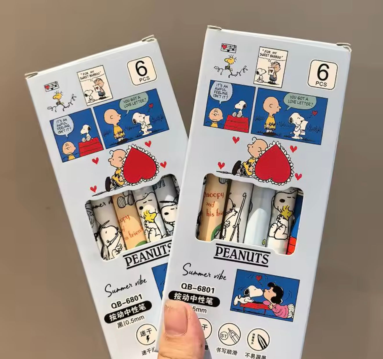 ✏️ Set de 6 Lapiceros Peanuts