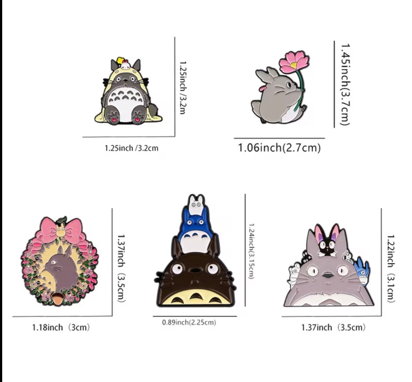 📌 Pack de 5 Pines de Personajes