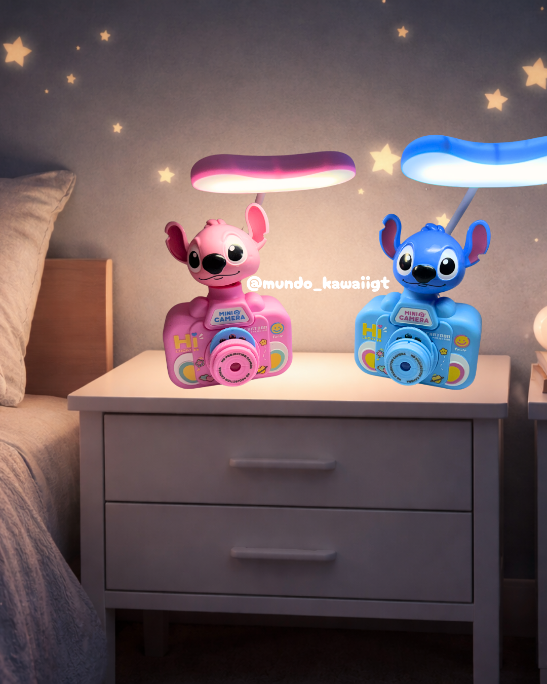 💡 Lámpara Stitch con Proyector (Recargable)