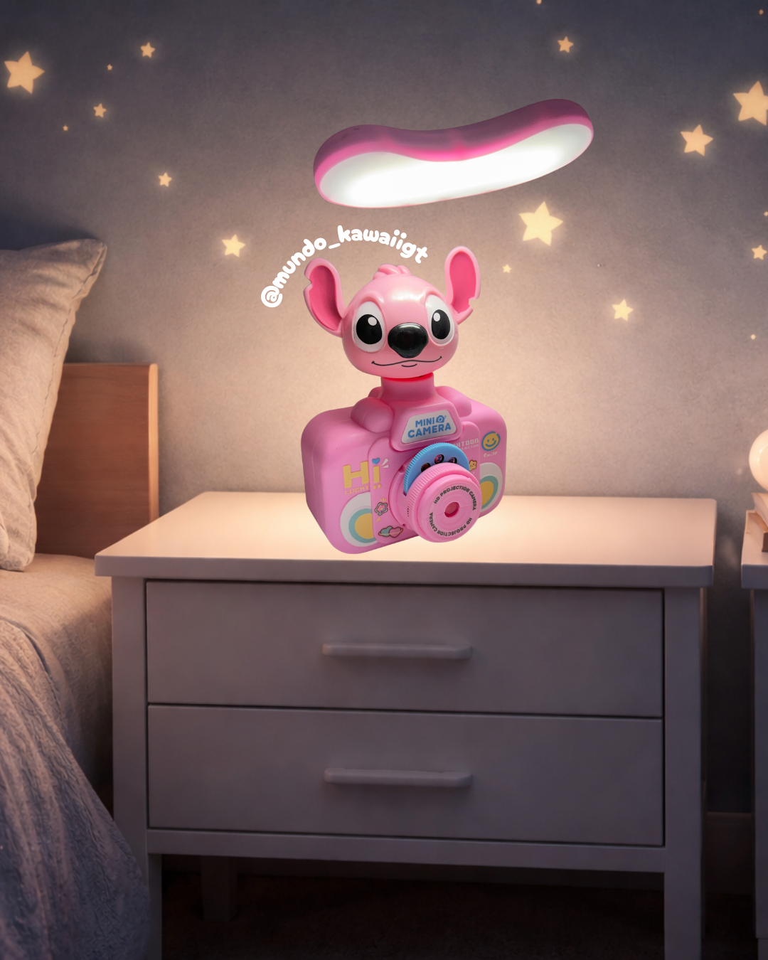 💡 Lámpara Stitch con Proyector (Recargable)
